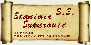 Stanimir Supurović vizit kartica